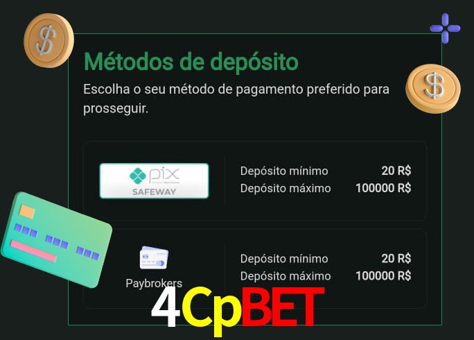 O cassino 4Cpbet oferece uma grande variedade de métodos de pagamento